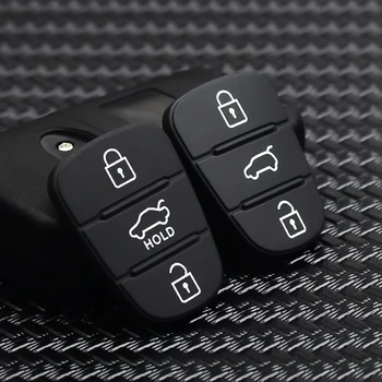 KEYYOU 3 butoane Cheie de la Distanță Fob Caz Tampon de Cauciuc Pentru Hyundai I10 I20 I30 IX35 pentru Kia K2 K5 Rio, Sportage Flip-Cheie