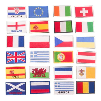 Țările europene Steaguri Naționale Patch-uri Pavilionul Statelor Membre ale UE Broderie cu Aplicatii de Fier pe Anglia, Scoția, Insigne pentru Haine