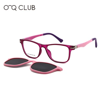 O-Q CLUB pentru Copii ochelari de Soare Polarizat Magnetic Clip-on Băieți Fete Ochelari TR90 Miopie baza de Prescriptie medicala Ochelari de vedere Confortabile T3102