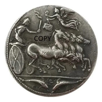 Syracuse din GREACA VECHE Replica Monedă de Cupru Ambarcațiuni Colecta Zână Arethusa si de Cai de Trăsură Monede Comemorative