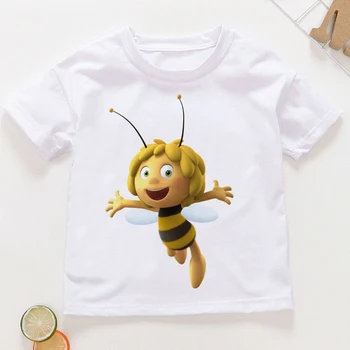 Vara Drăguț Desene animate pentru Copii cu Maneci Scurte T-shirt albinuta Maya tricouri Băiat Copil Băieți Și Fete Topuri Tricouri Copii Tshir