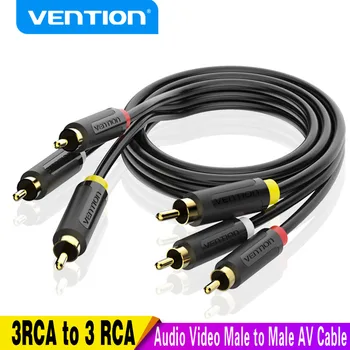 Intervenție 3RCA la 3 RCA Cablu Audio-Video de sex Masculin de sex Masculin Cablu AV Placate cu Aur pentru STB DVD TV VCD Blueplayer Amplificator Cablu Jack RCA