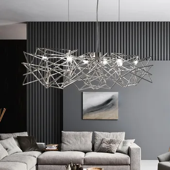 Italiană de Design Nordic Post-moderne Candelabru de Artă Creativă Lumina Lux, Living, sala de Mese Bar Dreptunghiulară Stele Candelabru
