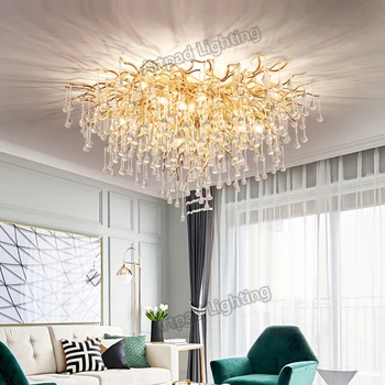 Nordic Mari Candelabre de Cristal Camera de zi Led-uri de Lux de Interior pentru Casa Lumini Hotel de Sufragerie, Corpuri de iluminat de Tavan