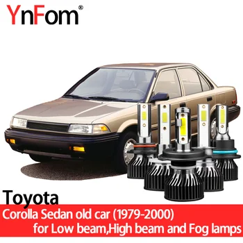 YnFom Toyota Speciale Faruri LED Becuri Kit Pentru Corolla Sedan Masina Veche 1979-2001 fază scurtă,fază lungă,lampă de Ceață,Accesorii Auto
