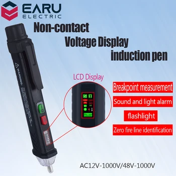 Digital AC 12-1000V Non-Contact Test Tester Pix Creion Senzor de Metru de Putere de Curent Electric de Tensiune Detectoare de Alarmă Voltmetru