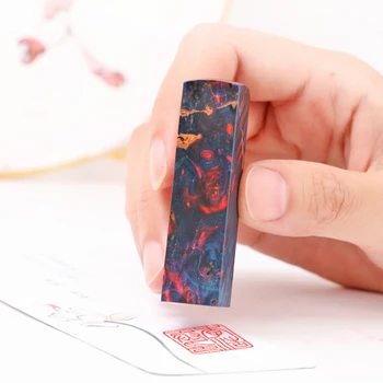 Chineză Stil Retro Colorate Din Lemn Natural Personale Nume Ștampila Personaliza Chineză Engleză Numele De Etanșare Cu Cutie Inkpad De Lemn Timbre
