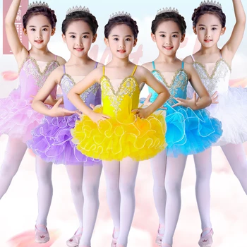 Noul Balet Tutu Pentru Fete, Copii, Copil Profesionale Platou Tutu Princess Dress Performanță Etapă De Dans Balerina Costume Petrecere