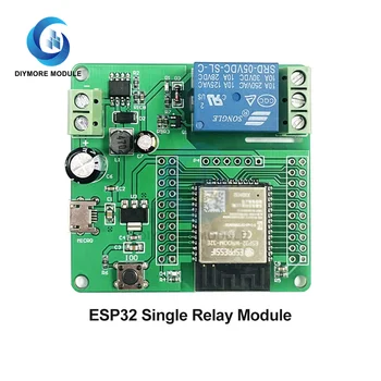 Micro USB 5V Releu Modulul ESP32-WROOM Consiliul de Dezvoltare 4M Octet Flash Capacitate de Bord ESP32 Modul DC 7-60V