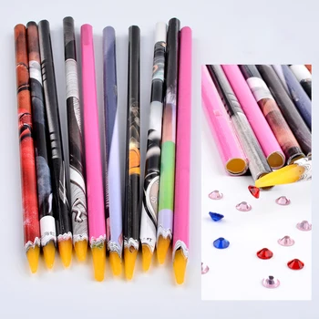 5pcs Creion de Ceară Stilou Dotting Creion Auto-adeziv Pietre nestemate de Foraj Cules Selector de Sfaturi Instrumente DIY Salon de Unghii Manichiura