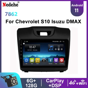 Android 11 Auto Stereo 2 Din Pentru Chevrolet S10 Isuzu DMAX 2015-2018 Radio Auto Multimedia Player Video GPS 9 Inch Ecran OLED DSP