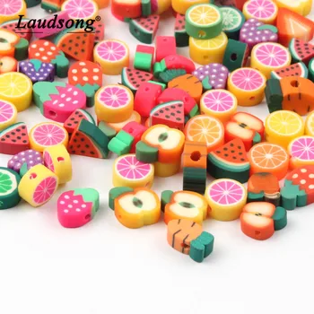 50PCS Aleatoare amestec de Fructe Model Lut Moale Material Margele Pentru DIY Jucărie pentru Copii Bijuterii, Accesorii Margele