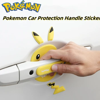 Pokemon decorare auto universal ușă castron autocolant mâner anti-coliziune benzi de vopsea anti-zero oglinda retrovizoare protecție