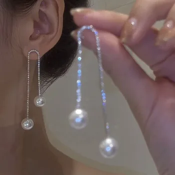 2022 Nou De Lux Cristal Imitat Perla Picătură Cercei Pentru Femeile Fete Nunta Logodna Bijuterii De Moda En-Gros