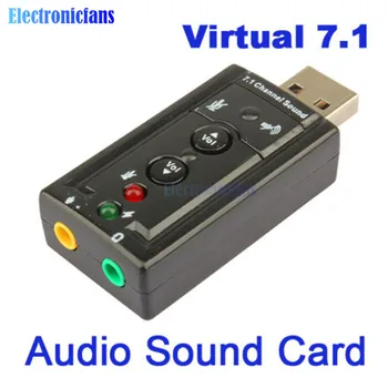 Extern Adaptor Audio placa de Sunet Mini USB 2.0 7.1 Canale Usoare Virtual 3D de 3,5 mm Jack Stereo de Boxe pentru Laptop Tablete