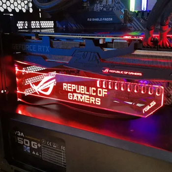 DIY ARGB GPU Suport Orizontal placa Video Suport RGB plăci Grafice Titularul Personalizabil ASUS AURA SINCRONIZARE PC Modding Gamer
