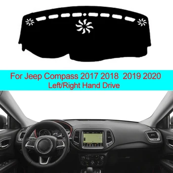 2 Straturi de Bord Auto Acoperă Covor Pentru Jeep Compass 2017 2018 2019 2020 LHD RHD Auto parasolar Bord Acoperi