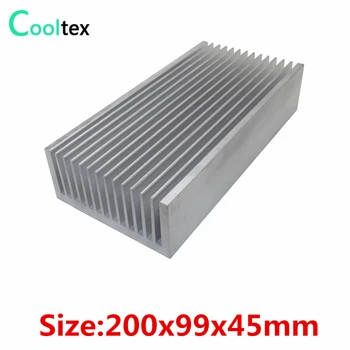 (De mare putere) 200x99x45mm Aluminiu Pur Extrudat radiator cooler radiator radiator pentru cip LED-uri Electronice de răcire DIY