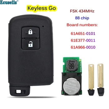 2B Smart Remote Key Fob FSK 433MHz 434MHz 88 Chip pentru Toyota RAV4 Auris, Yaris Hibrid, Auris Bord ID 0010 0011 61A651-0101 BA7EQ