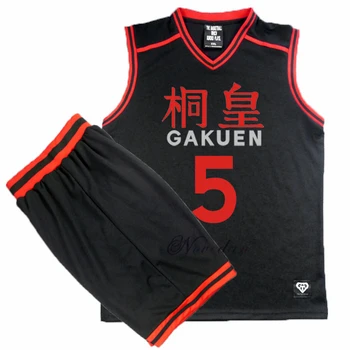 Anime 3D Kuroko no Basket Basuke Cosplay GAKUEN Uniformă Școlară Aomine Daiki Jersey Baschet Sport Tricou pantaloni Scurți Set