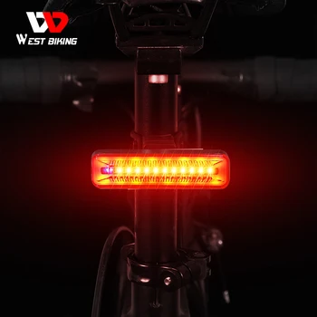 WEST BIKE Biciclete Coada Lumina fără Fir Control de la Distanță Transforma Semn de Biciclete Lumina USB Reîncărcabilă Inteligent de Siguranță Biciclete MTB Lampa