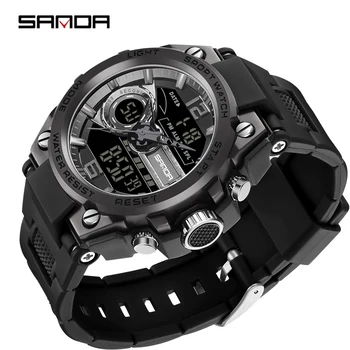 SANDA Brand NOU pentru Bărbați Ceas Digital Militare de Sport Cuarț Ceasuri de Moda Electronice Impermeabil Ceas de mana Barbati Relogio Masculino