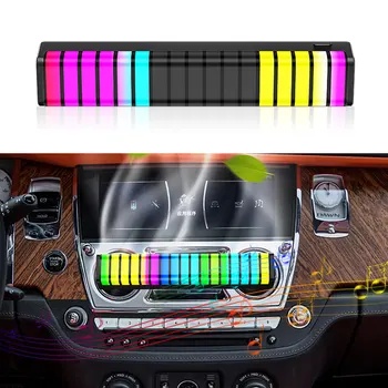 Odorizant auto Priza Accesorii de Design Interior Parfum RGB LED Strip Lumina Sunet de Muzică de Control de Preluare Ritm Lampă Ambientală