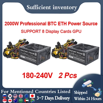 SENLIFANG 2 BUC 2000W Bitcoin SURSA PC Power Supply Calculator Mining Rig 8 GPU ATX ETC RVN Monedă 12v