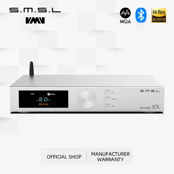 SMSL D400EX AUDIO DAC 1*AK4191 2*AK4499EX OPA1612A LME49720 XU316 MQA-CD DSD512 32bit/768kHz Blutetooth I2S Cu Control de la Distanță