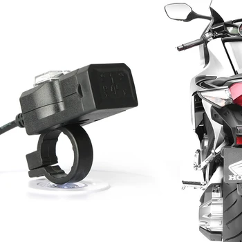 Priza 12V Motocicleta Port USB Cu intrerupator rezistent la apa Motocicleta Motocicleta Ghidon Telefon Incarcator Adaptor Accesorii Moto