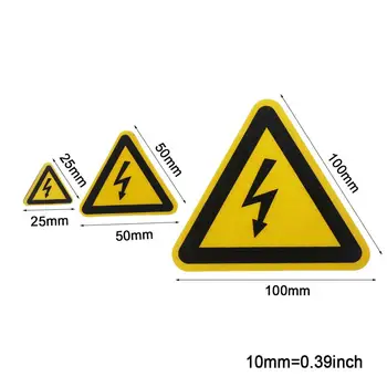 Avertizare Autocolant Etichete Adezive Electrice Pericol de electrocutare Pericol de Preaviz de Siguranță 25mm 50mm 100cm PVC Impermeabil