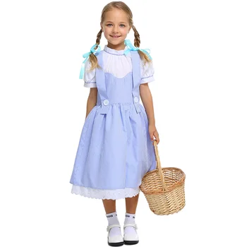 Primare Copil Fete Vrăjitorul Din Oz Dorothy Costum De Țăran Copil O Singură Bucată Rochie De Copil Cosplay De Grup Îmbrăcăminte Pentru Fetițe