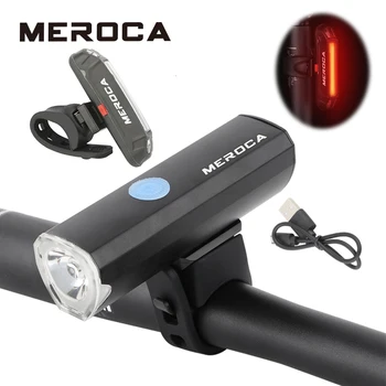 MEROCA biciclete lumină Față de Bicicletă Lumina Impermeabil LED 2000mAh aliaj de Aluminiu USB Reîncărcabilă Stop Lămpilor de Avertizare