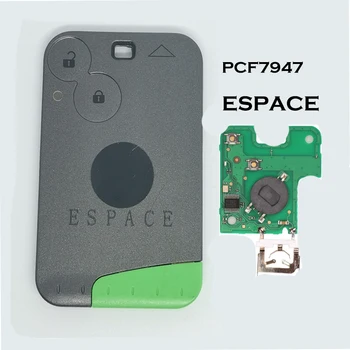 2 Butoane de la Distanță Inteligent Cheie PCF7947 Chip 433Mhz pentru Renault Laguna Espace Smart Card cheie de la Distanță