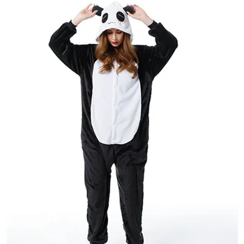 Unicorn Onesies Unisex De Iarna Drăguț Panda Totoro Urs Porc Femei Cu Glugă Pijamale Anime Costume Adulti Flanel Pijamale Pijamale