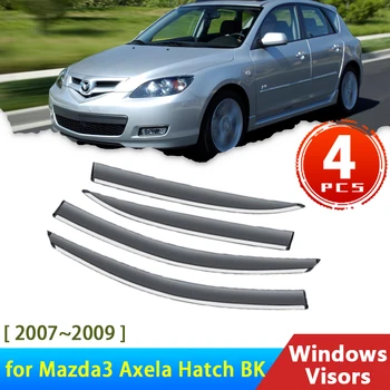 Deflectoare pentru Mazda3 Axela Trapa BK 2007~2009 Mazda 3 Hatchback Accesorii Auto Geam Lateral Ornamente Parasolar Parbriz Ploaie Spranceana