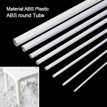 10 Buc 2/2.5/3/4/5/6/8/10mm ABS Rotund Tub din material Plastic Tub Gol Diametru Manual DIY Nisip Masă de Material de Construcție de Model Tub