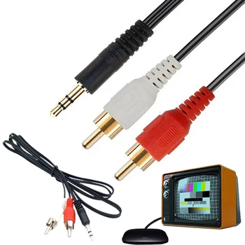 Cablu RCA de sex Masculin La 3 RCA-3.5 mm Jack Audio Aux Video Cablu AV Cablu Adaptor Pentru Player DVD Recorder 1M Audio Linie de Sârmă