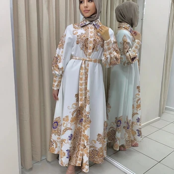 Hijab Abaya 2022 Femeile Musulmane Arabe Rochie De Imprimare Islamic Seturi De Îmbrăcăminte De Moda Din Africa Rochii Turcia Halat De Haine