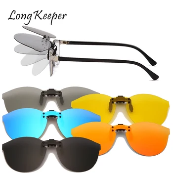 LongKeeper Polarizati Clip-on ochelari de Soare Barbati Femei Ochelari Sport de Conducere Clip-on Viziune de Noapte Lentile Fotocromice Ochelari de soare UV400