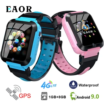 EAOR E7 Copii Ceas Inteligent 4G LTE Apel Video WiFi Smartwatch IP67 rezistent la apa Android 9.0 1+8GB Localizare GPS Student Ceas Telefon