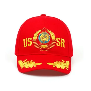 Noul URSS CCCP Emblemă Națională Stil Sapca Unisex Negru Roșu de Bumbac Snapback Cap Cu Broderie de Înaltă Calitate Pălării Garros