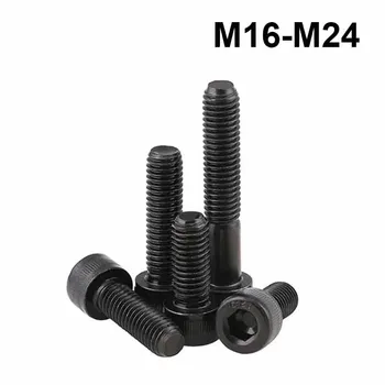 M16 M18 M20 M22 M24 Clasa 12.9 Oțel Carbon Hex Hexagon Socket Cap Allen Șuruburi cu Cap Bolt Negru Lungime 25-200mm