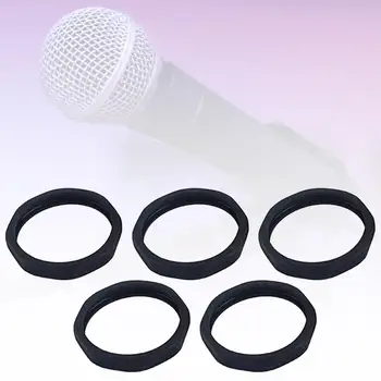 5Pcs Cauciuc Moale Microfon Anti-Alunecare Inele Microfon Anti-drop Inel Mic Protector Inele Accesorii Microfon