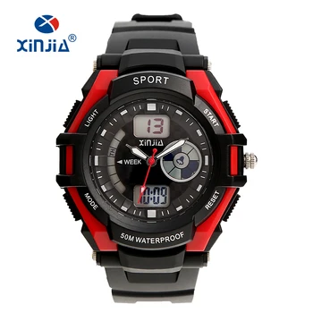 Noi Ieftine 5 atm Lumina Analogic Digital ceas de mână Fată Băiat Ceasuri Sport rezistent la apa 50M de Cauciuc Ceas