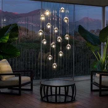 Modern K9 Cristal candelabru LED meteor lampa vila living, sala de mese scări Cafenea, Hotel, mall-ul de lux Candelabru