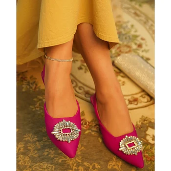 Stras Pompe de Femei de Moda a Subliniat Sandale Femei Stiletto 2022 Nou Elegant Colorate Superficial Gura Doamnelor Pantofi de Bal