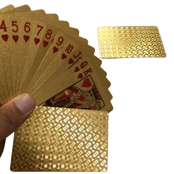 Creative Folie De Aur De Poker Din Material Plastic Rezistent La Negru Scormoni Pentru O Reuniune De Familie Petrecere Joc De Masă Cadou Durabil Poker