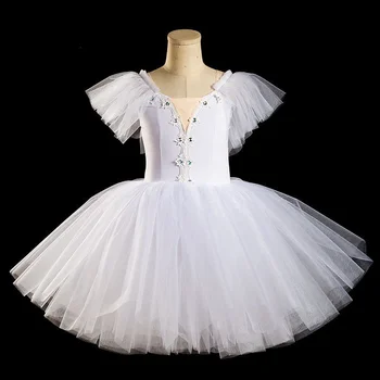 2022 New Romantic de Balet Tutu Dress aripi Balerină Dress giselle Femei Albe Zână Profesional de Balet Timp de Balet Cu Aripi