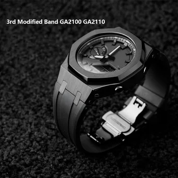 Pentru Casio GA2100 GA2110 Gen3 Cauciuc Curea de Ceas bezel 3-a Modificat Trupa de Metal din Oțel Inoxidabil Treia generație Cadru Accesoriu